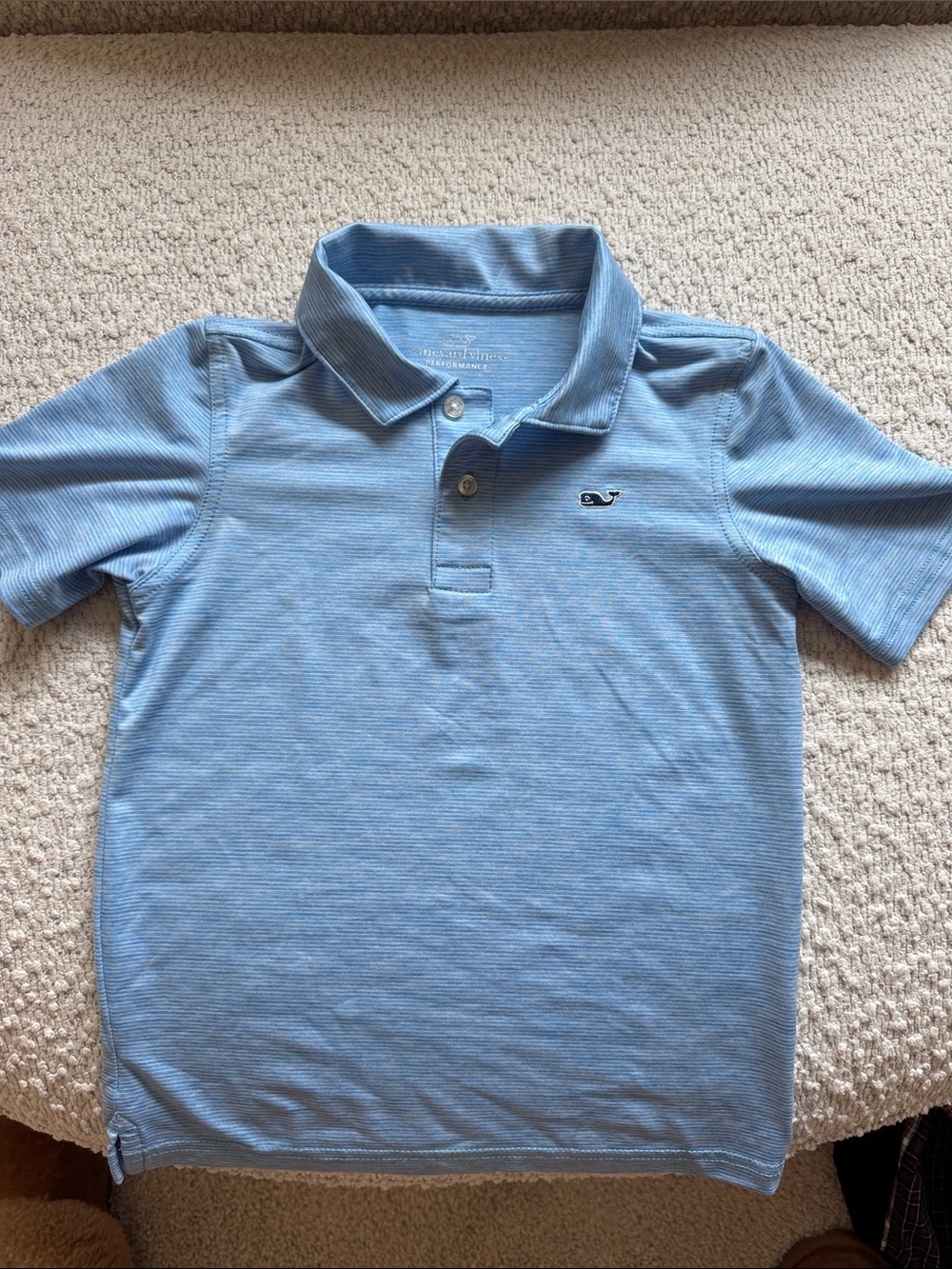 Vineyard Vines Boys Performance Polo Blue Striped Size 4T